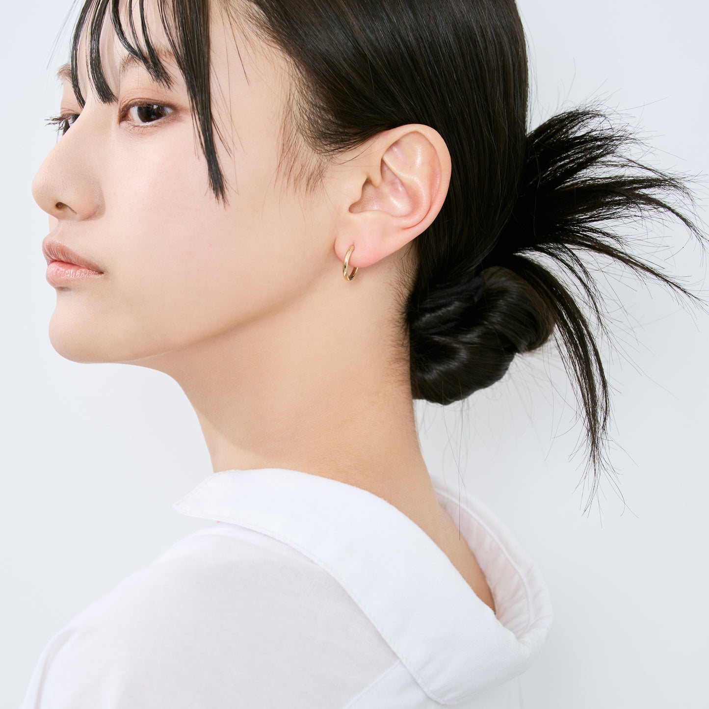 K18 フープピアス(Sサイズ-太)