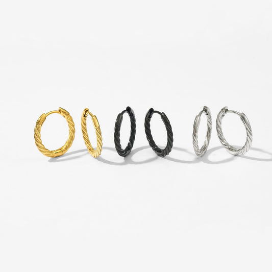 SV925 地金 フープピアス(05-W/Y/B)