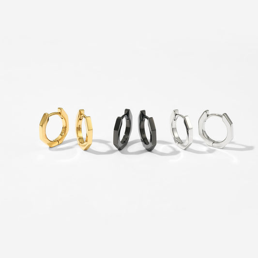 SV925 地金 フープピアス(07-W/Y/B)