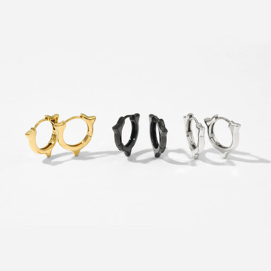 SV925 地金 フープピアス(09-W/Y/B)