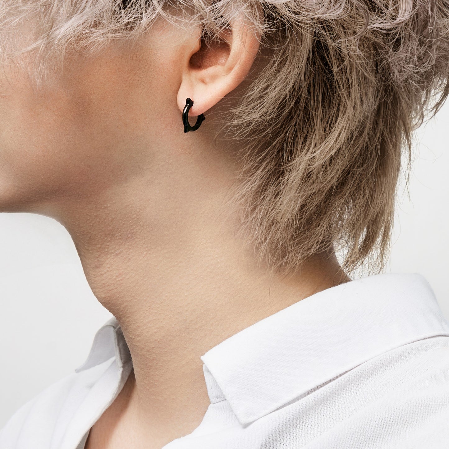 SV925 地金 フープピアス(09-W/Y/B)