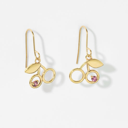 K10 サクランボモチーフ フックピアス