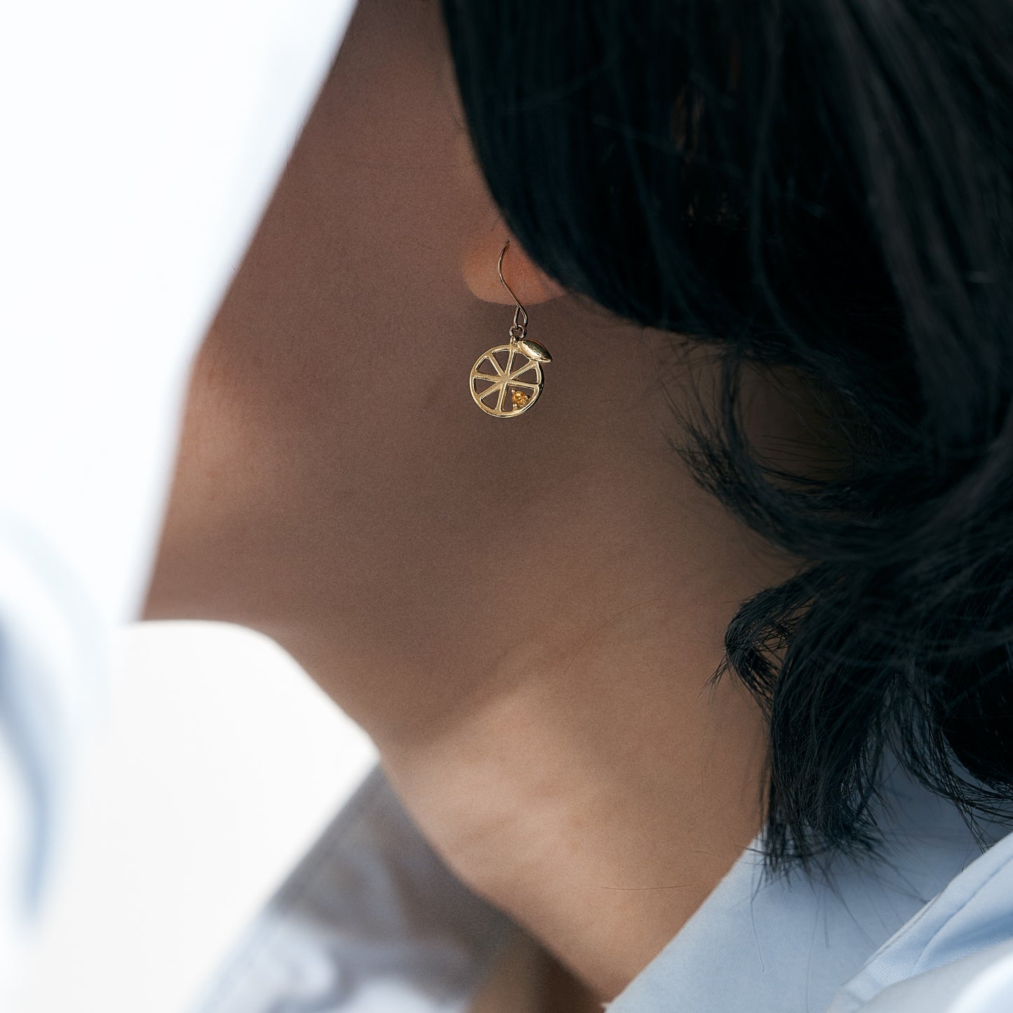 K10 オレンジモチーフ フックピアス