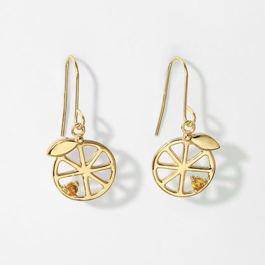 K10 オレンジモチーフ フックピアス