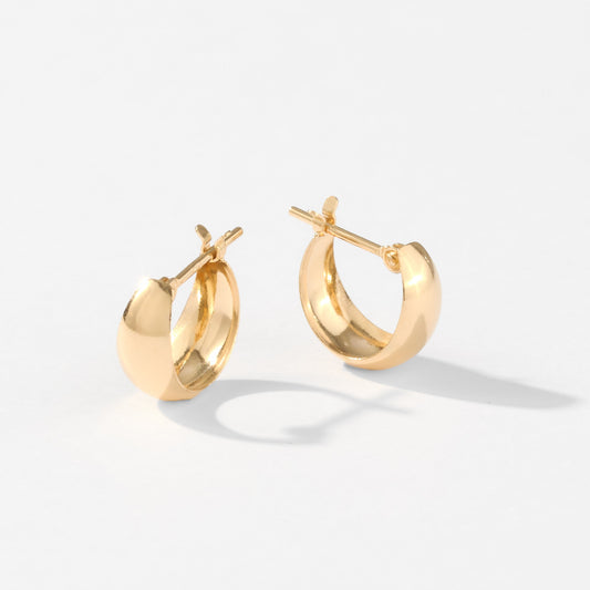 K18 月甲 フープピアス(10×5)