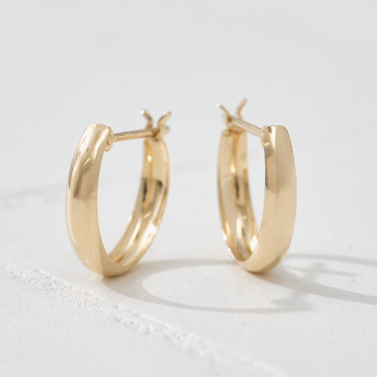 K18 月甲 フープピアス(13×3)