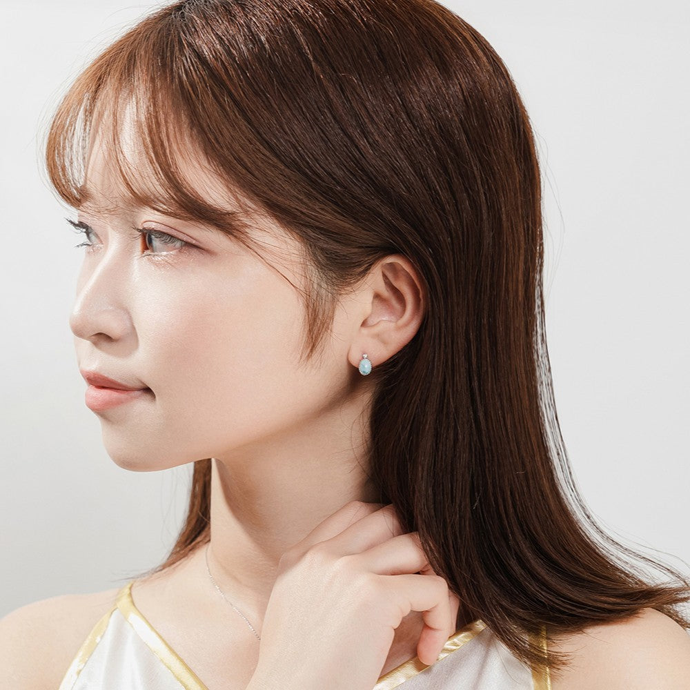 K10 ラリマー ピアス