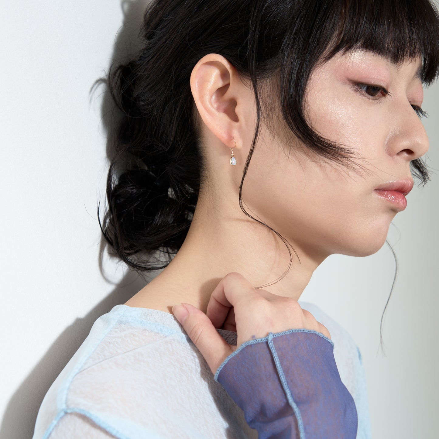 K10 オパール シンプル フックピアス