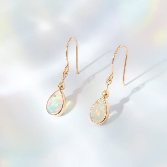 K10 オパール シンプル フックピアス