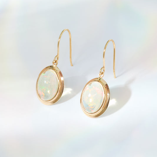 K10 オパール オーバル フックピアス