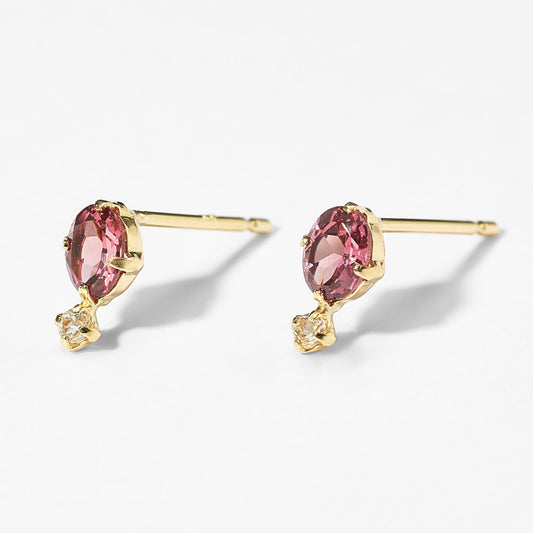 K10 マラヤガーネット スタッドピアス