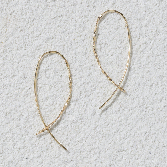 K10 フープ マーキス ピアス(ひねり)