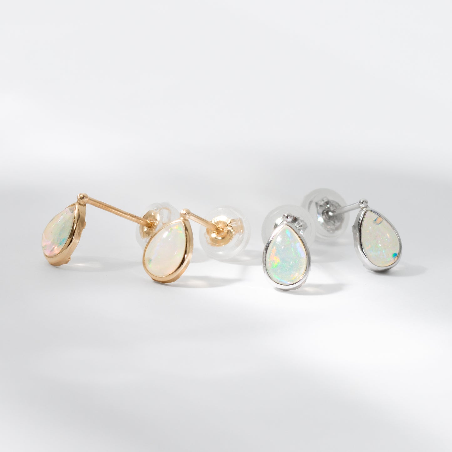 K10 オパール ドロップ スタッドピアス(カボション)