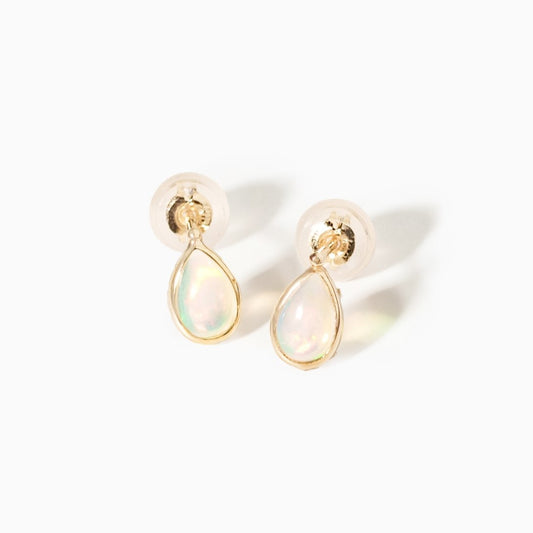 K10 オパール ドロップ スタッドピアス(カボション)