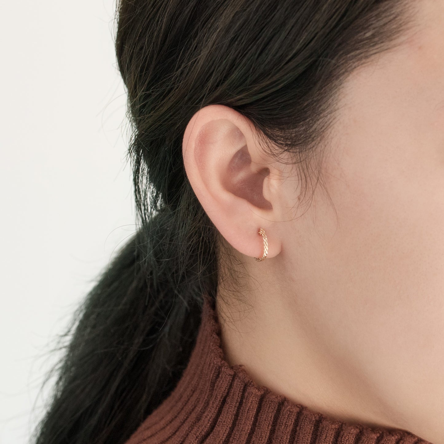 K10 ロープデザインフープピアス(02)