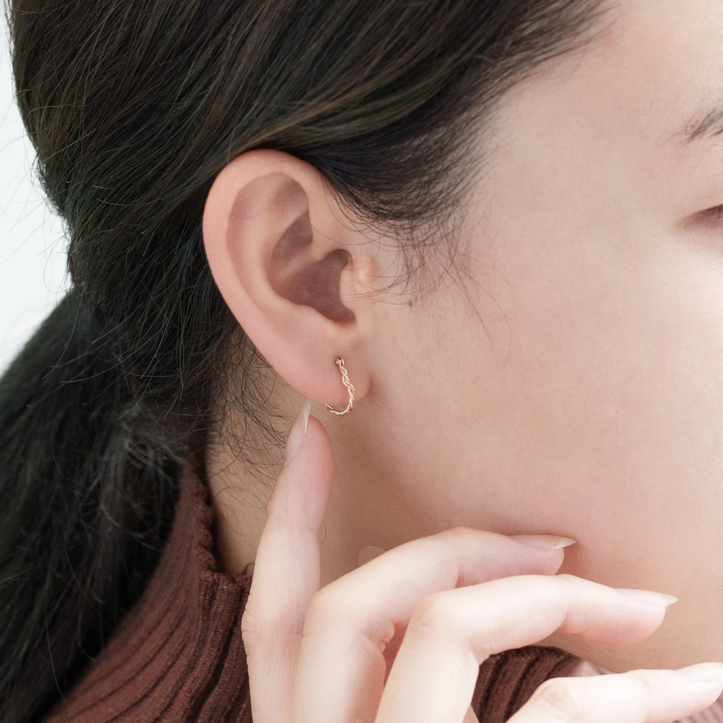 K10 ロープデザインフープピアス(04)