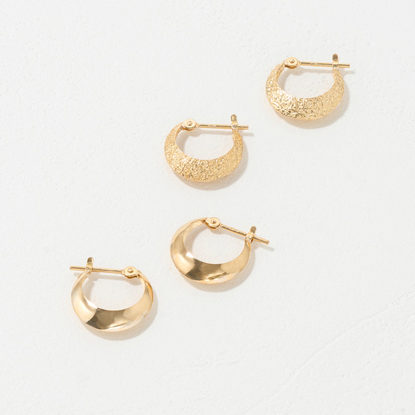 K18 ムーンデザインフープピアス(01)