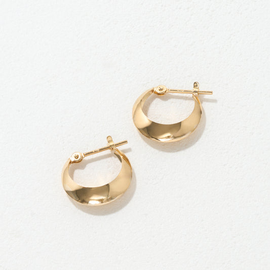 K18 ムーンデザインフープピアス(01)