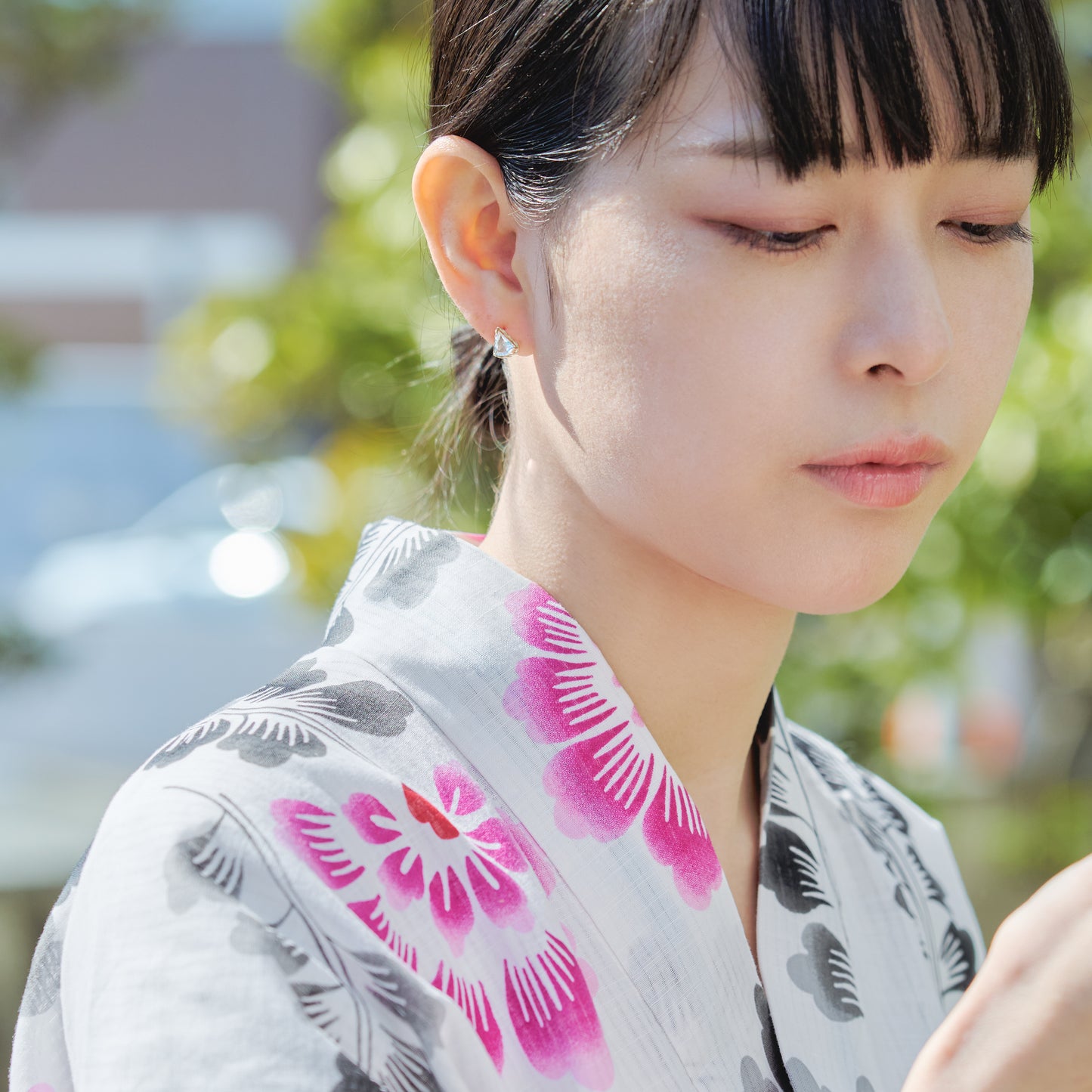 K10 青海波 スタッドピアス②(ブルートパーズ)