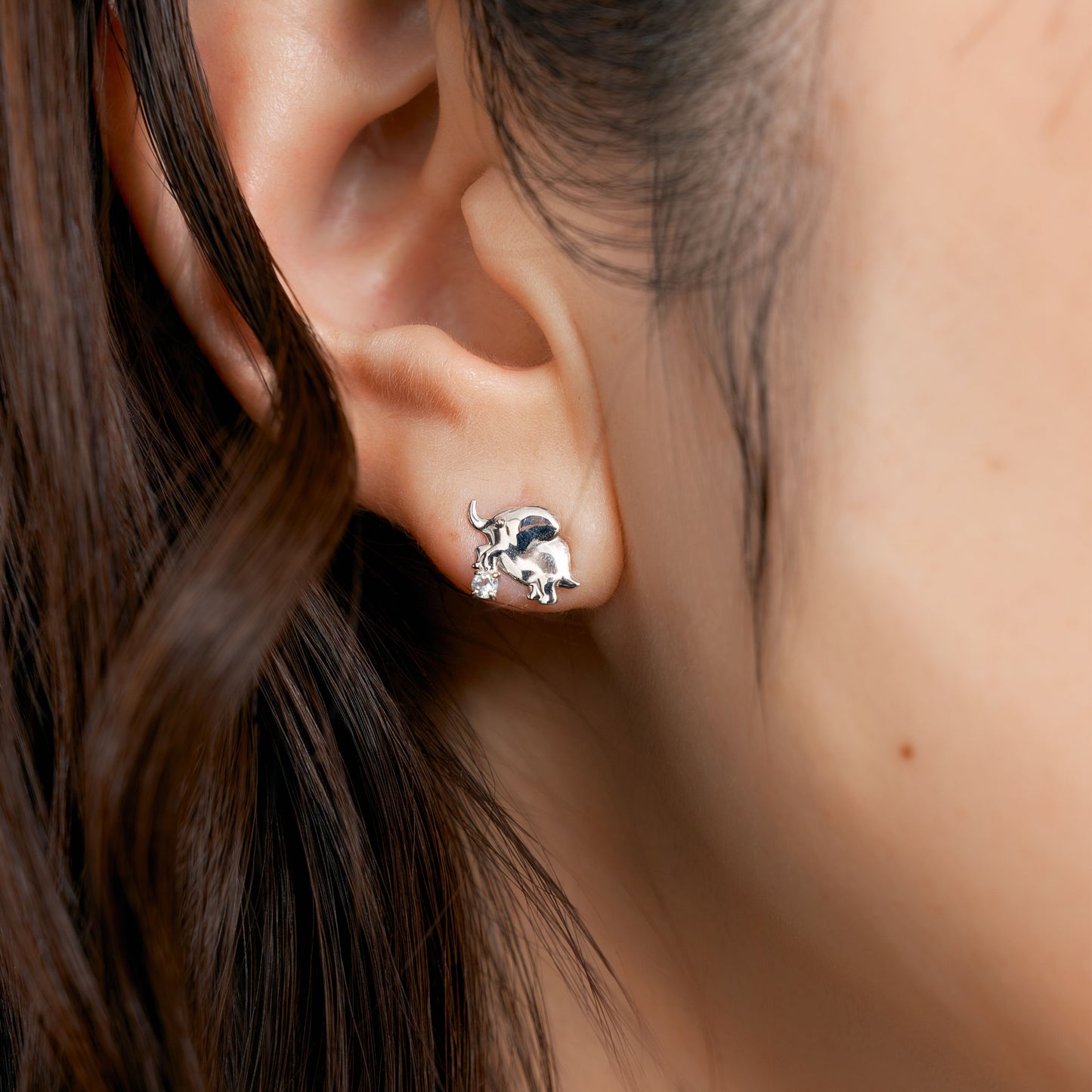 K10WG ゾウ スタッドピアス
