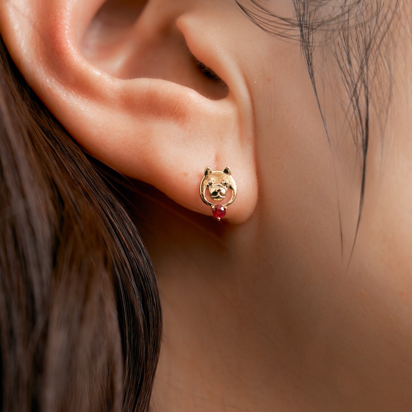 K10 柴犬 スタッドピアス(01)