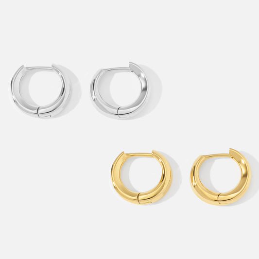 SV925 地金 デザイン フープピアス(03-W/Y)
