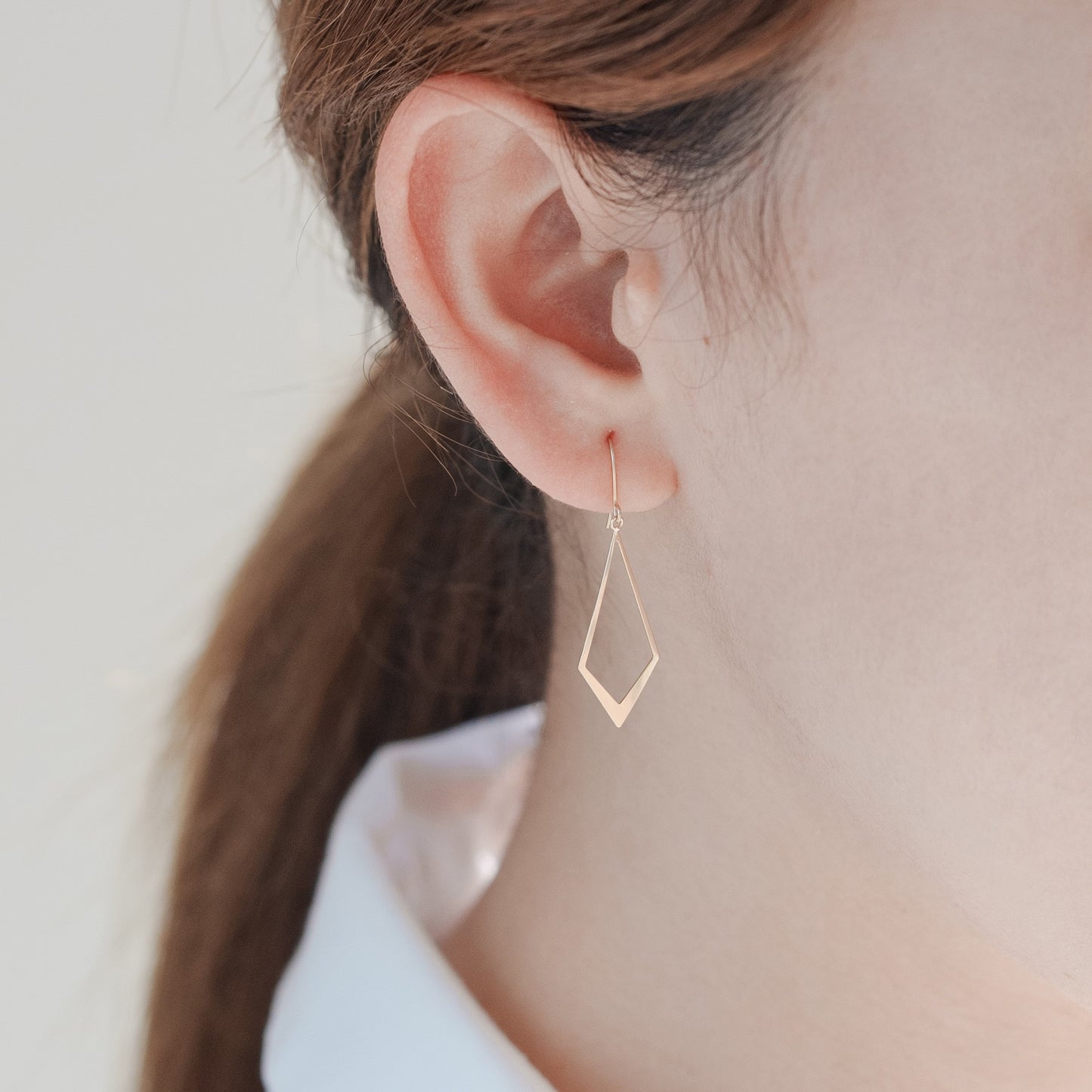 K10 ひし形 フックピアス(イエロー)