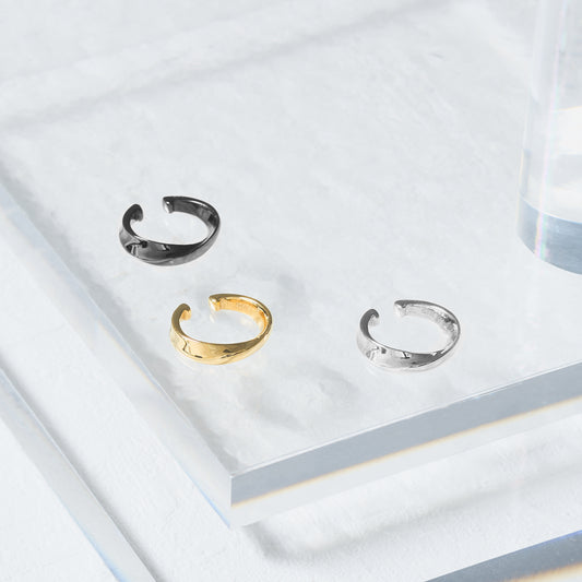 SV925 ユニセックス シンプル イヤーカフ(W/Y/B)