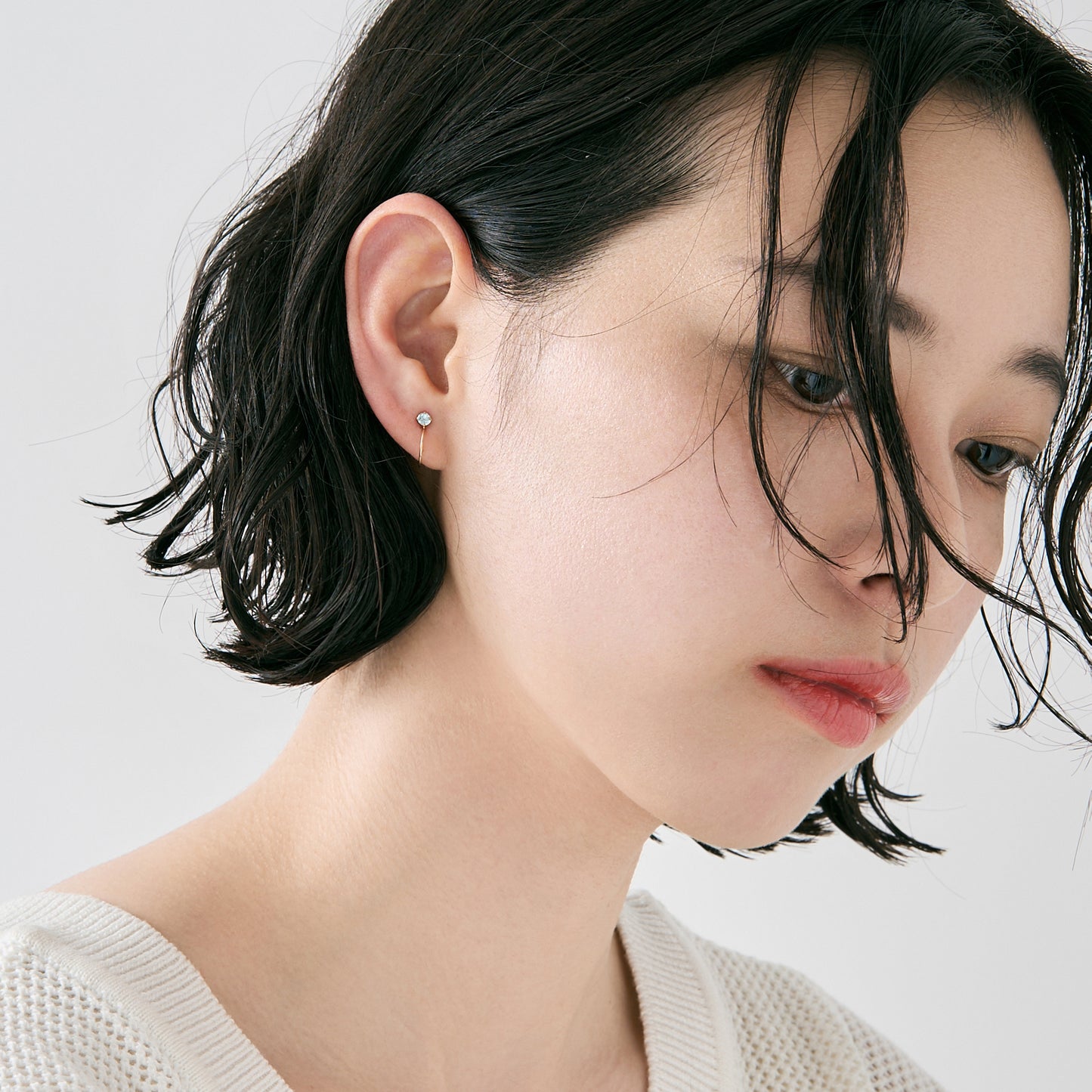 K10 誕生石 イヤリング(3月:アクアマリン)