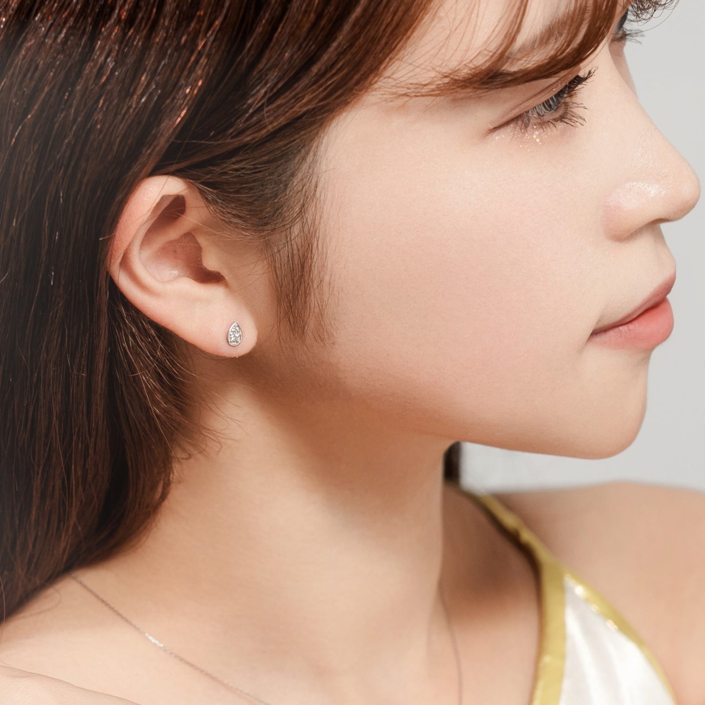 Pt900 ダイヤモンド 0.12ct ドロップ ピアス