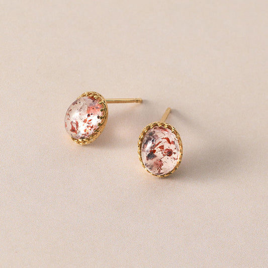 【2025 Autumn Collection】SV925 ストロベリークォーツ ピアス