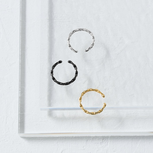 SV925 ユニセックス チェーン風 イヤーカフ(W/Y/B)