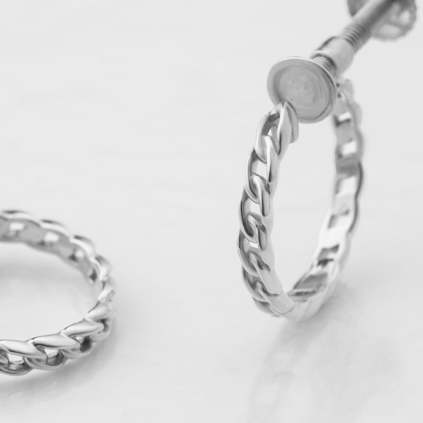 K10 フープイヤリング ネジ式(03)(YG/WG)