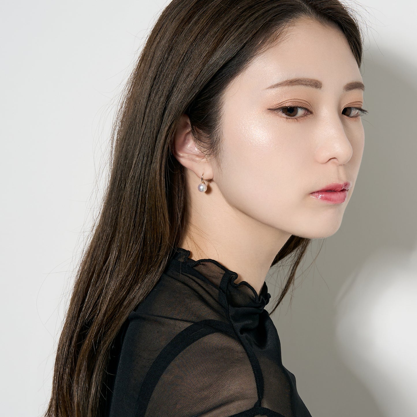 【受注生産】K10 アコヤパール フックピアス