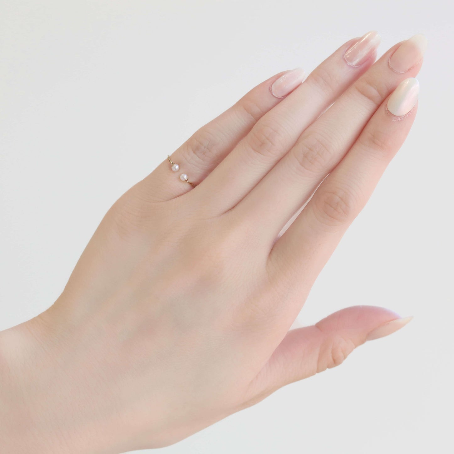 K10 イヤーカフ(パール×ひねり)S/M/L