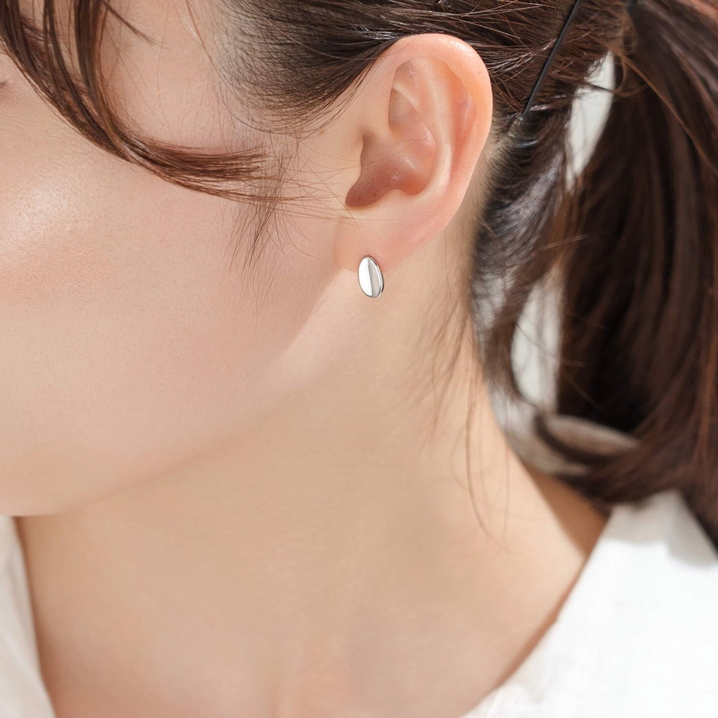K10 地金 スタッドピアス(YG/WG)