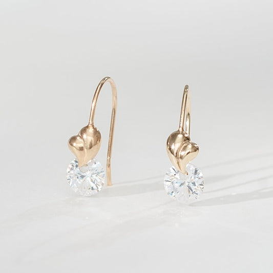 K10 キュービック モチーフ フックピアス(ハート)