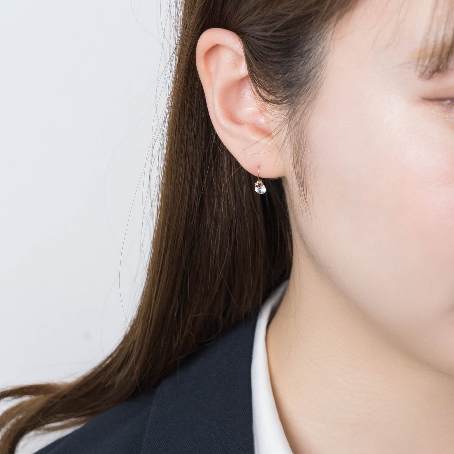 K10 キュービック モチーフ フックピアス(ハート)