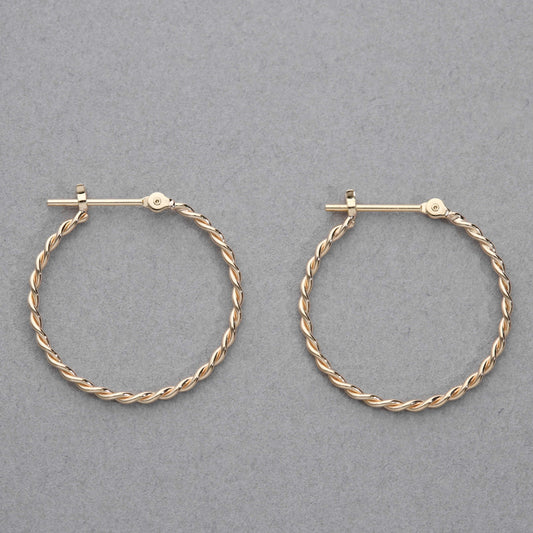 K10 編み込み フープピアス(02)