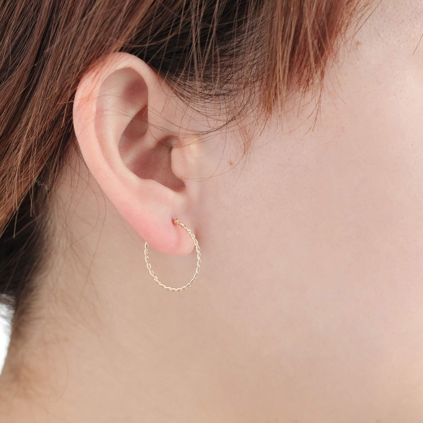 K10 編み込み フープピアス(02)
