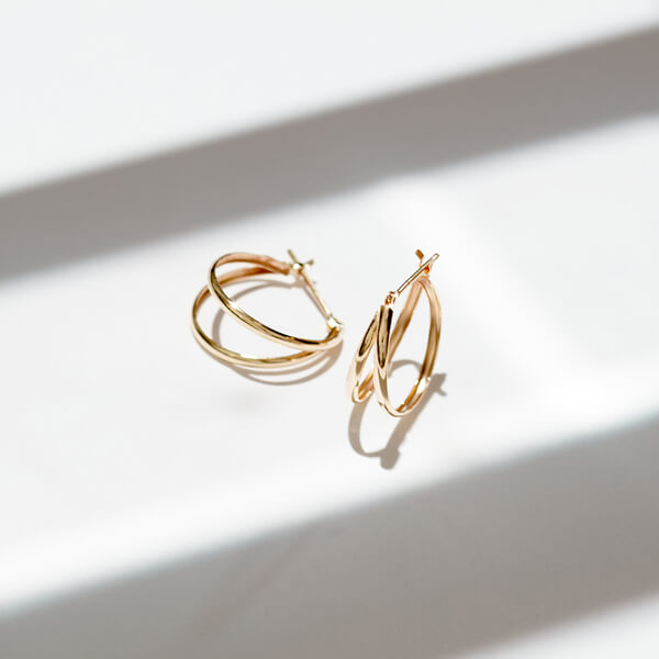 K10 2連 フープピアス(01)