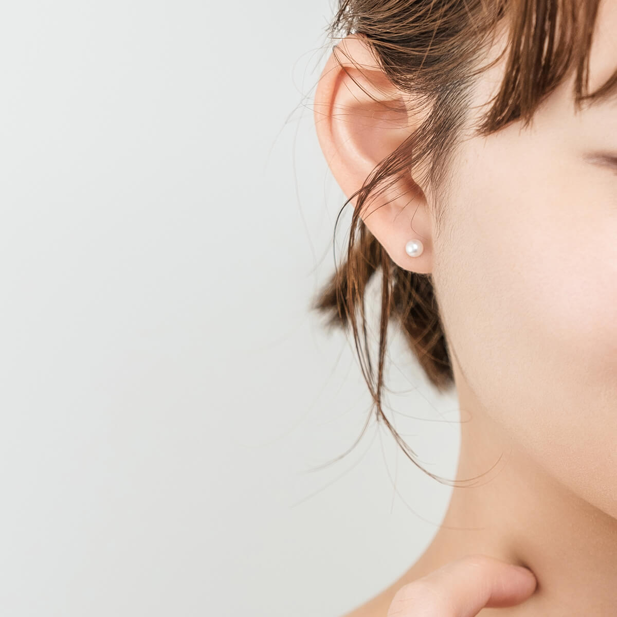 K18 アコヤパール スタッドピアス(4mm)