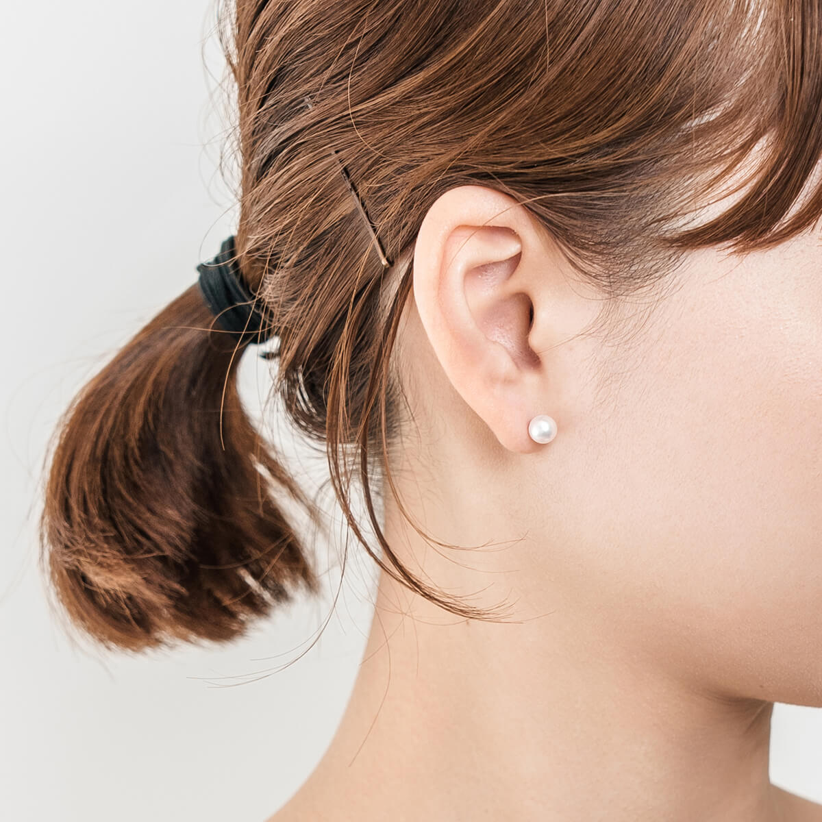 Pt900 アコヤパール スタッドピアス(6mm)