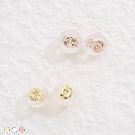 【ピアスキャッチ】K18 スタンダード 1ペア(YG/WG/PG)