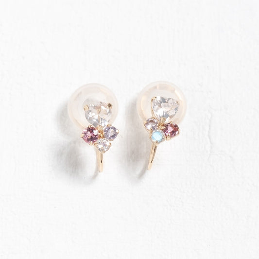 K10 カラーストーン イヤリング(A)