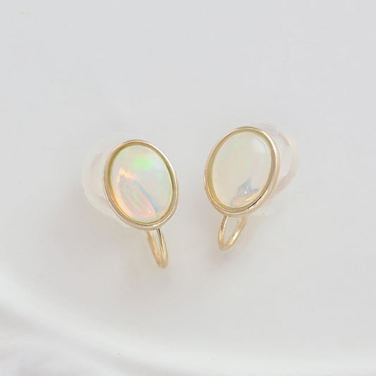 K10 オパール イヤリング(オーバル)
