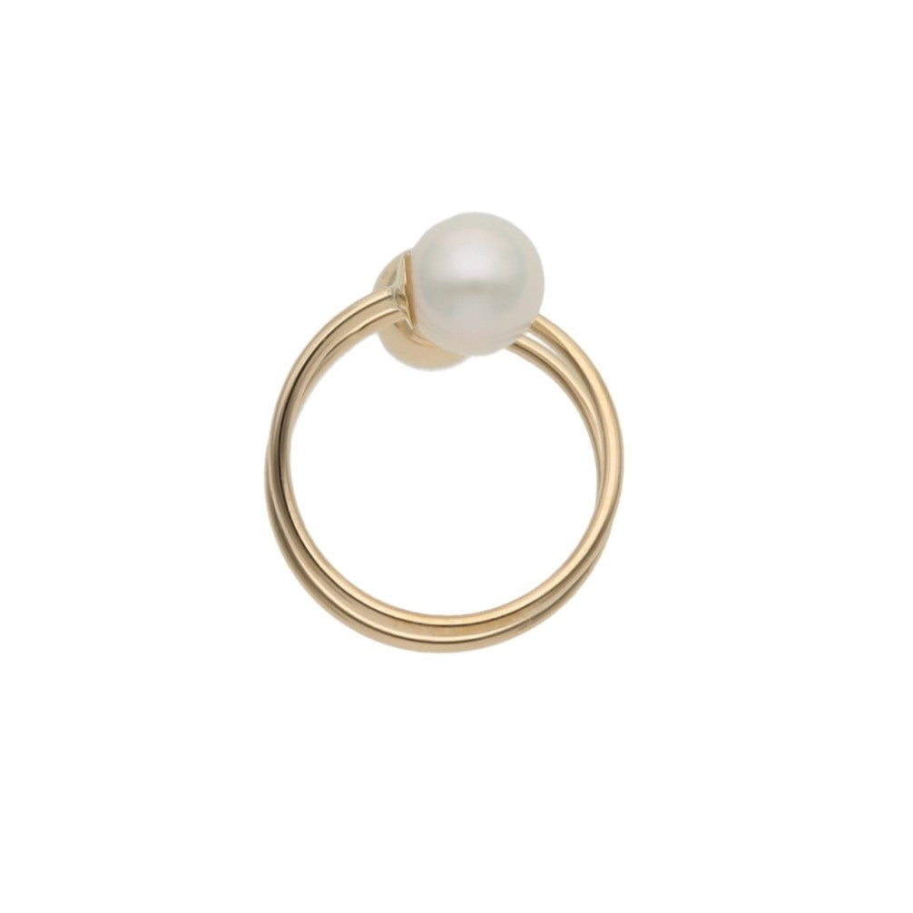 【片耳】K10 パール  イヤークリップ イヤリング