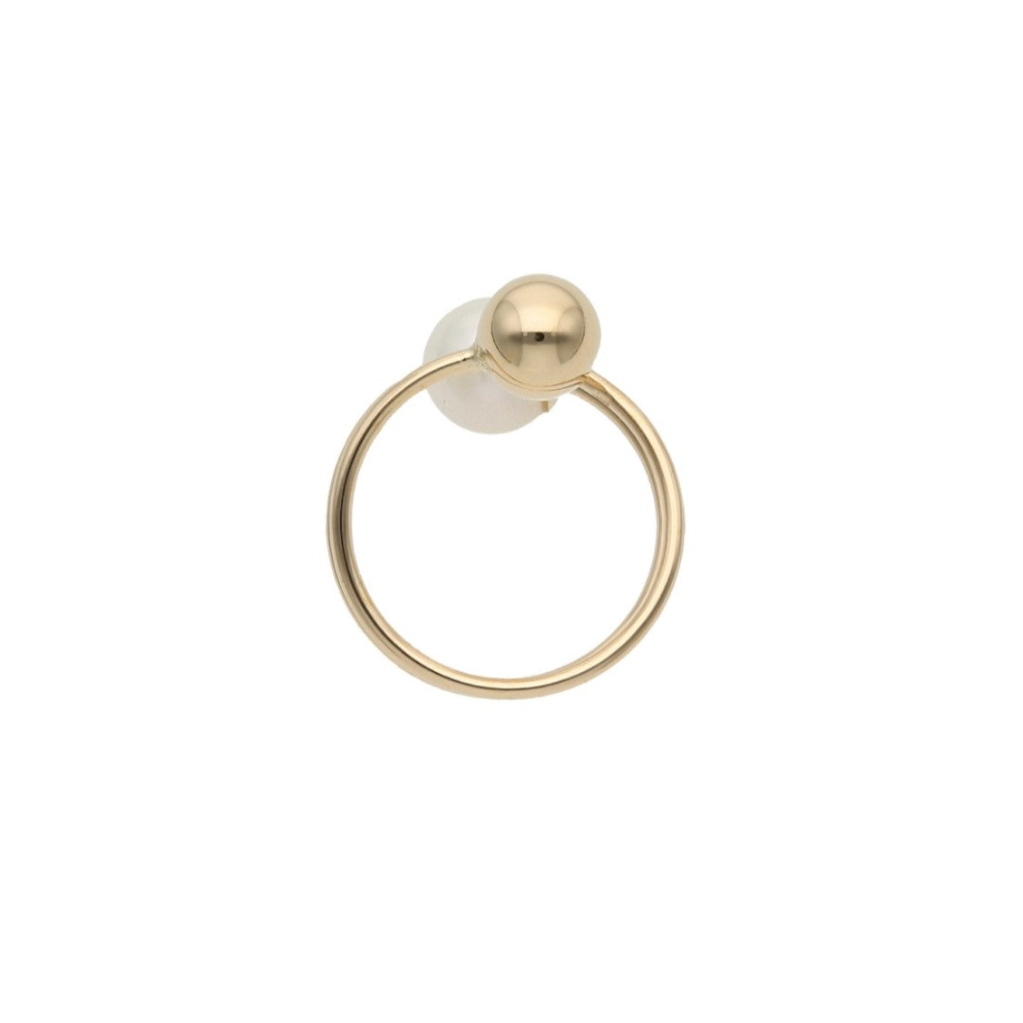 【片耳】K10 パール  イヤークリップ イヤリング