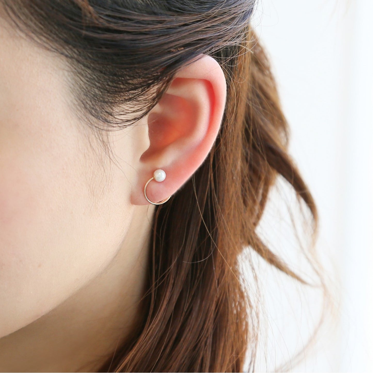 【片耳】K10 パール  イヤークリップ イヤリング