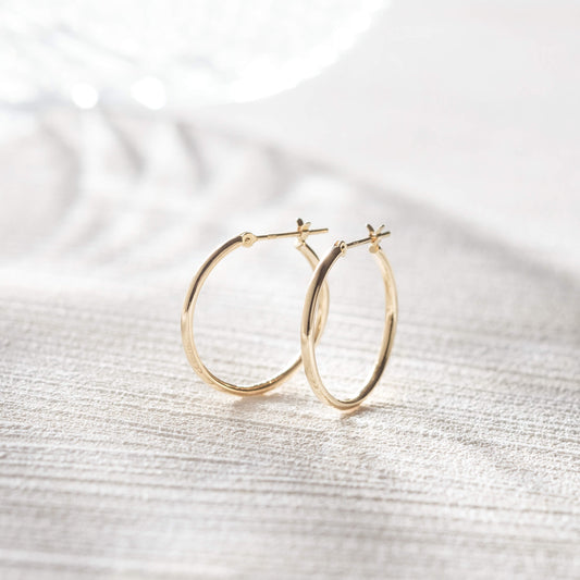 K18 フープピアス(Mサイズ-細)